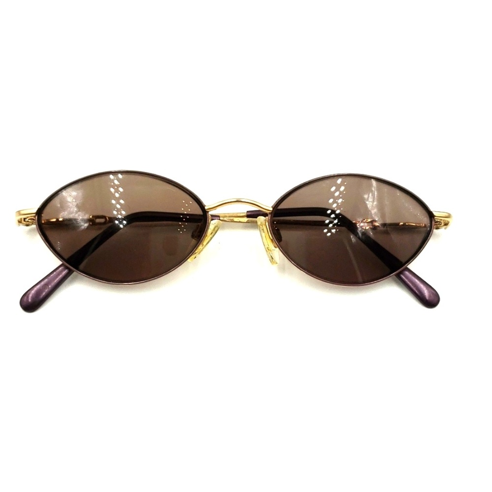 Ellie Purple Gold Metal Oval Sunglasses Frames